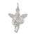 Sterling Silver Polished & Textured Angel Love Pendant