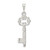 Sterling Silver Polished & Textured Key Pendant