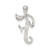 Sterling Silver Polished & Textured Letter F Initial Chain Slide