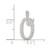 Sterling Silver Polished & Textured Letter O Initial Chain Slide