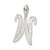 Sterling Silver Polished & Textured Letter W Initial Chain Slide