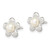 Sterling Silver Polished & Textured Sim. Pearl Flower Post Earrings