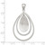 Sterling Silver Polished & Textured Teardrop Pendant