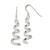 Sterling Silver Polished & Textured Twisted Dangle Earrings