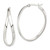 Sterling Silver Polished & Twisted Oval Hoop Earrings - QE-66705F49-7034