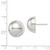 Sterling Silver Polished 14mm Button Earrings