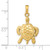 14K 3-D Sea Turtle with Moveable Head and Legs Charm
