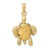 14K 3-D Sea Turtle with Moveable Head and Legs Charm