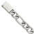 Sterling Silver Polished 17.0mm Figaro Curb 8 Inch Mens Bracelet