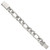Sterling Silver Polished 17.0mm Figaro Curb 8 Inch Mens Bracelet