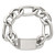 Sterling Silver Polished 17.0mm Figaro Curb 8 Inch Mens Bracelet