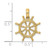 14K 3-D Ships Wheel Charm