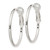 Sterling Silver Polished 2x30mm Omega Back Round Hoop Earrings