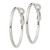 Sterling Silver Polished 2x35mm Omega Back Round Hoop Earrings