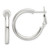 Sterling Silver Polished 3.25mm Omega Back Round Hoop Earrings - QE-52BDA2FD-2315