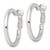 Sterling Silver Polished 3.25mm Omega Back Round Hoop Earrings - QE-F35132BD-2151