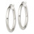 Sterling Silver Polished 3.5mm Round Hoop Earrings