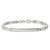 Sterling Silver Polished 3.7mm Box Chain 8 Inch ID Bar Mens Bracelet