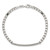 Sterling Silver Polished 3.7mm Box Chain 8 Inch ID Bar Mens Bracelet