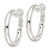 Sterling Silver Polished 30x4mm Omega Back Round Hoop Earrings