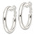 Sterling Silver Polished 35x5mm Omega Back Round Hoop Earrings
