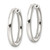 Sterling Silver Polished 3x25mm Hinged Tube Hoop Earrings