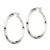 Sterling Silver Polished 3x40mm Knife Edge Round Hoop Earrings