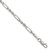 Sterling Silver Polished 4.0mm Figaro Rope 7.5 Inch Bracelet