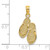 14k 3D Solid Polished HAWAII Flip-Flops Charm