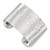 Sterling Silver Polished 40mm Flat Hammered Cuff Bangle