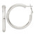 Sterling Silver Polished 40x4mm Omega Back Round Hoop Earrings