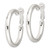 Sterling Silver Polished 4mm Omega Back Round Hoop Earrings