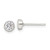 Sterling Silver Polished 4mm Round CZ Bezel Set Stud Earrings - QE-AAAA2E84-6179