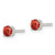 Sterling Silver Polished 4mm Round Red Glass Stud Earrings - QE-A3C98669-9104
