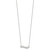 Sterling Silver Polished 5 Bezel Set CZs 16in Bar Necklace