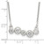 Sterling Silver Polished 5 Bezel Set CZs 16in Bar Necklace