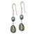 Sterling Silver Polished 5-9mm Black Baroque Freshwater Cultured Pearl Dangle Earrings