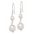 Sterling Silver Polished 6-10mm Freshwater Cultured Pearl Dangle Earrings