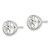 Sterling Silver Polished 8mm Round CZ Bezel Set Stud Earrings - QE-3E7F0B5F-2083