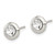 Sterling Silver Polished 8mm Round CZ Bezel Set Stud Earrings - QE-CB5F637F-8210