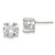 Sterling Silver Polished 8mm Round CZ Stud Earrings - QE-827ED9C9-1214