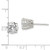 Sterling Silver Polished 8mm Round CZ Swirl Basket Set Stud Earrings