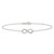 Sterling Silver Polished 9in Plus 1in. Ext. Infinity Symbol Anklet