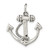 Sterling Silver Polished Anchor Pendant - QC-2B92366A-2424