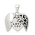 Sterling Silver Polished and Antiqued I LOVE YOU Message within a Decorative Scroll Patterned Moveable Opening Shell Heart Pendant