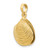 14K 3-D Textured Clam Shell Charm