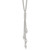 Sterling Silver Polished and Beaded Multi-strand 16.5 inch with 1.25 inch Extension Lariat Necklace