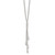 Sterling Silver Polished and Beaded Multi-strand 16.5 inch with 1.25 inch Extension Lariat Necklace