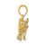 14K 3-D Textured Farm Pig Charm