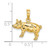 14K 3-D Textured Farm Pig Charm